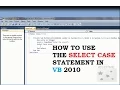 How to Use Case Statement in Vb 2010