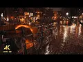 Download Lagu Walking in the Rain at Night in Amsterdam • 4K ASMR