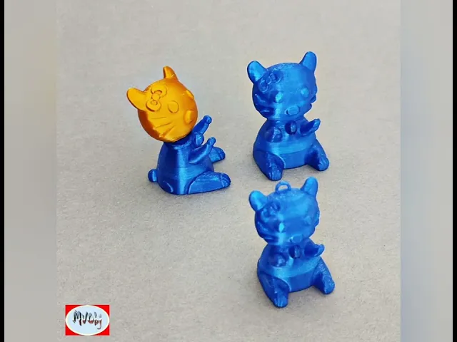 Lucky Cat Keychain β Articulated Maneki Neko Toy (No Supports)- ζγη« video thumbnail