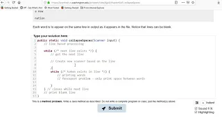 Building Java Programs Chapter 6 Exercise 5 collapseSpaces
