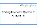 Interview Question Anagrams