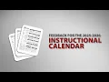 2025 - 2026 Instructional Calendar Options