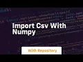 import csv with numpy