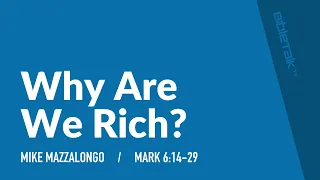 Why Are We Rich?