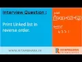 Print Linked List In Reverse Order