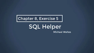 CTS2433 Chapter 8 Exercise 5