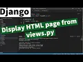 How to render HTML page from views py in Django