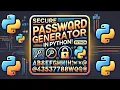 Secure Password Generator in Python Build Strong Passwords