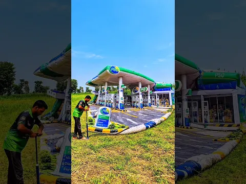 I Inflated A Giant Petrol Pump! ⛽🎈 #Shorts #Viral #Trending