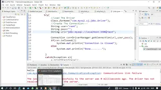JDBC Connect Error JDBC not workig No Suitable Driver Found for jdbc communication link fail