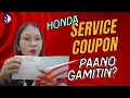 HONDA OWNERS MANUAL SERVICE COUPON PAANO GAMITIN