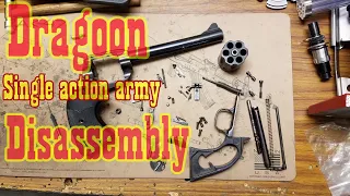 Single action army Virginian Dragoon disassembly 44 magnum