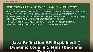 Java Reflection API Explained Dynamic Code in 5 Mins Beginner Java Tutorial