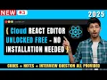 React JS 19 Tutorial Hindi - React Online Code Editor Using Vite No Installation Needed