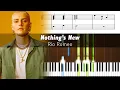 Rio Romeo - Nothing's New - Accurate Piano Tutorial with Sheet Music