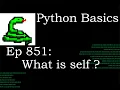 Python Basics Tutorial What is Self Class Instance and Attributes