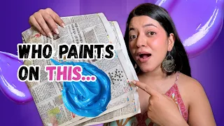 I Painted on a Newspaper 🎨 & It Turned Out Better Than Canvas 😱