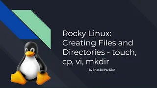 Mastering File and Directory Creation on Rocky Linux touch cp vi mkdir Tutorial