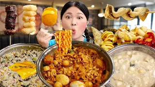 Mukbang Mara Noodles Tteokbokki 두끼 신메뉴 마라도삭면볶이 들깨크림옹심이 먹방! EATING SHOW | HIU 하이유
