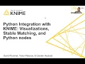 Python Integration with KNIME - Visualizations Stable Matching and Python-based nodes