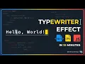Build a Typewriter Effect with HTML CSS JavaScript
