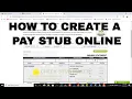 How To Make A Pay Check Stub Online For Your Employee Using Check Stub Maker