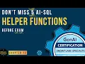 AI-SQL HELPER FUNCTIONS Deep Dive MCQs Syntax Scenarios Crack SnowPro GenAI GES-C01 Exam
