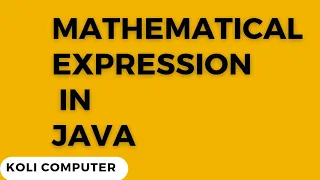Mathematical Operators Java Koli Computer