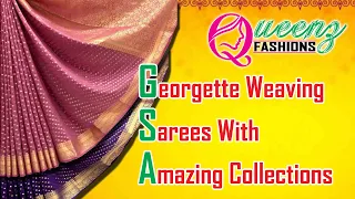georgette weaving sarees with amazing collections saree fashion collection queenzfashions
