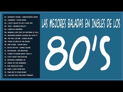 Download MP3 Las Mejores Baladas En Ingles De Los 80 y 90 Volumen 1 - Romanticas Viejitas en Ingles 80's y 90's