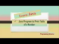 Program to Print Table of a number given by user in java by Prof Mohsin