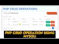 PHP CRUD Operation Using MYSQLi CREATE READ UPDATE DELETE Php Tutorial Hindi