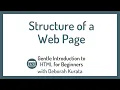 Structure of a Web Page Clip 7 Gentle Introduction to HTML for Beginners
