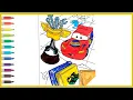Cars Lightning McQueen Coloring Page for Kids Easy Disney Cars Drawing Coloring