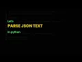 Parse json text in python