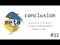 Conclusion Metaprogramming 2020 Lecture 12