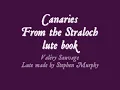 Scottish tune - Canaries - Straloch lute book