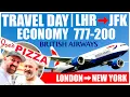 BRITISH AIRWAYS 777 Economy Class London to New York LHR JFK Travel Day Vlog Sofitel Crowne Plaza