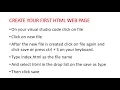 lesson 2 creating first html web page