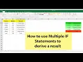 How to use Nested IF Statement in Excel Multiple IF statement