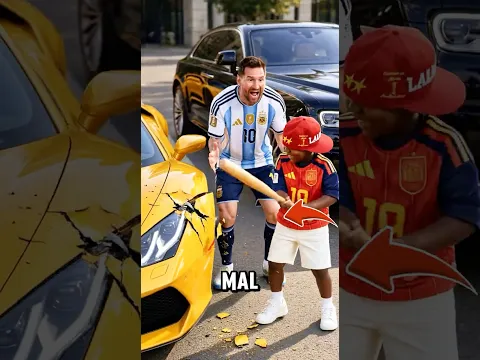 ¡El hermano de Lamin Yamal ROMPIÓ EL AUTO DE LUJO de Lionel Messi😱🏎️! #messi #lamineyamal #futbol
