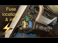 Hidden Fuse locations info GM Yukon Tahoe Suburban Escalade Silverado Sierra quick reference