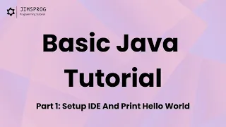 Java Tutorial Setup IDE Print Hello World Eclipse Filipino