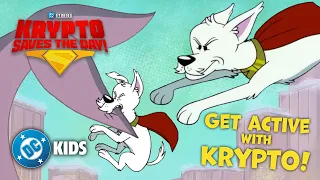 Krypto Saves the Day! Snowy Brain Break❄️(+Beach Surprise 🏖️)| Superhero Exercise for Kids|@dckids
