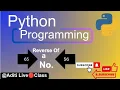 Python Programming Reversing a Two - Digit Number