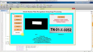 Vehicle Number Plate Recognition System using Image Processing Matlab Project Source Code