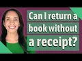 Can I return a book without a receipt