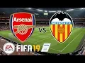 Arsenal vs Valencia - UEFA Europa League Semi Final 1st Leg - Superb Aubameyang Hat-Trick - FIFA 19