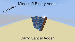 Minecraft Redstone Binary Adder Carry Cancel Adder Tutorial