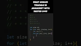 right angled triangle in JavaScript with nested loop